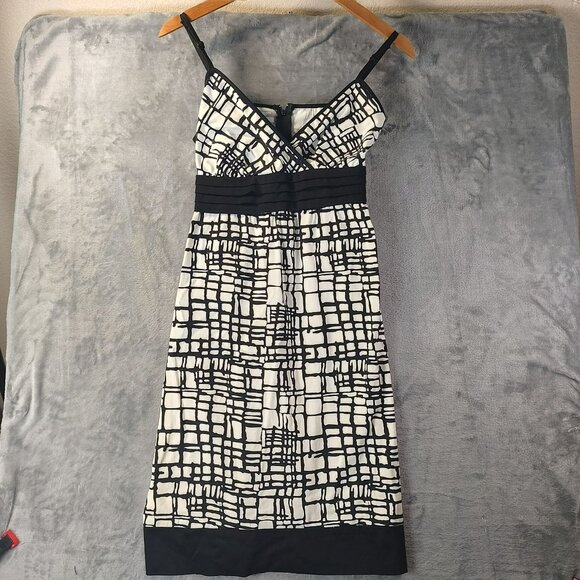 Cato Babydoll Y2K Midi Dress 8 Black White Romantic Fairy Grunge Soft Goth Edgy - Picture 1 of 12